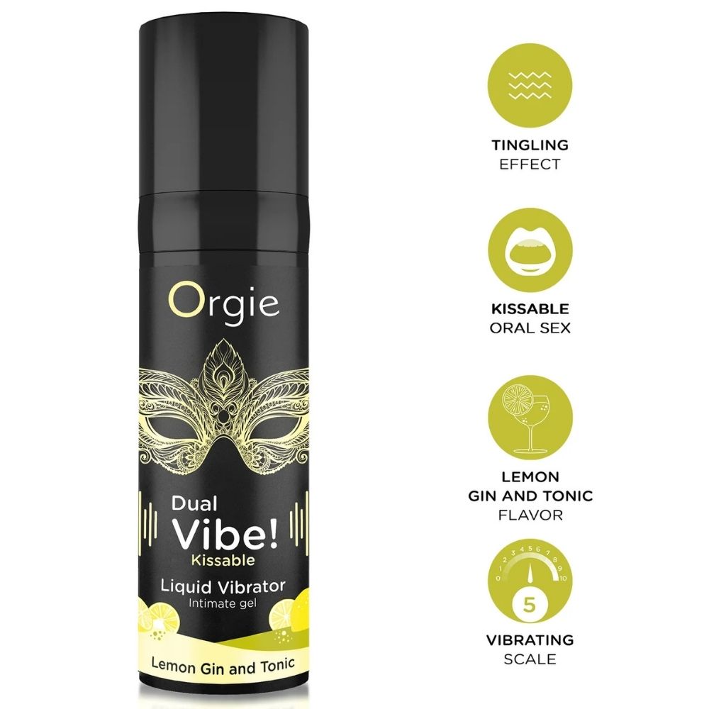 Orgie Dual Vibe Kissable Limon Aromalı Likid Vibratör 15 Ml.
