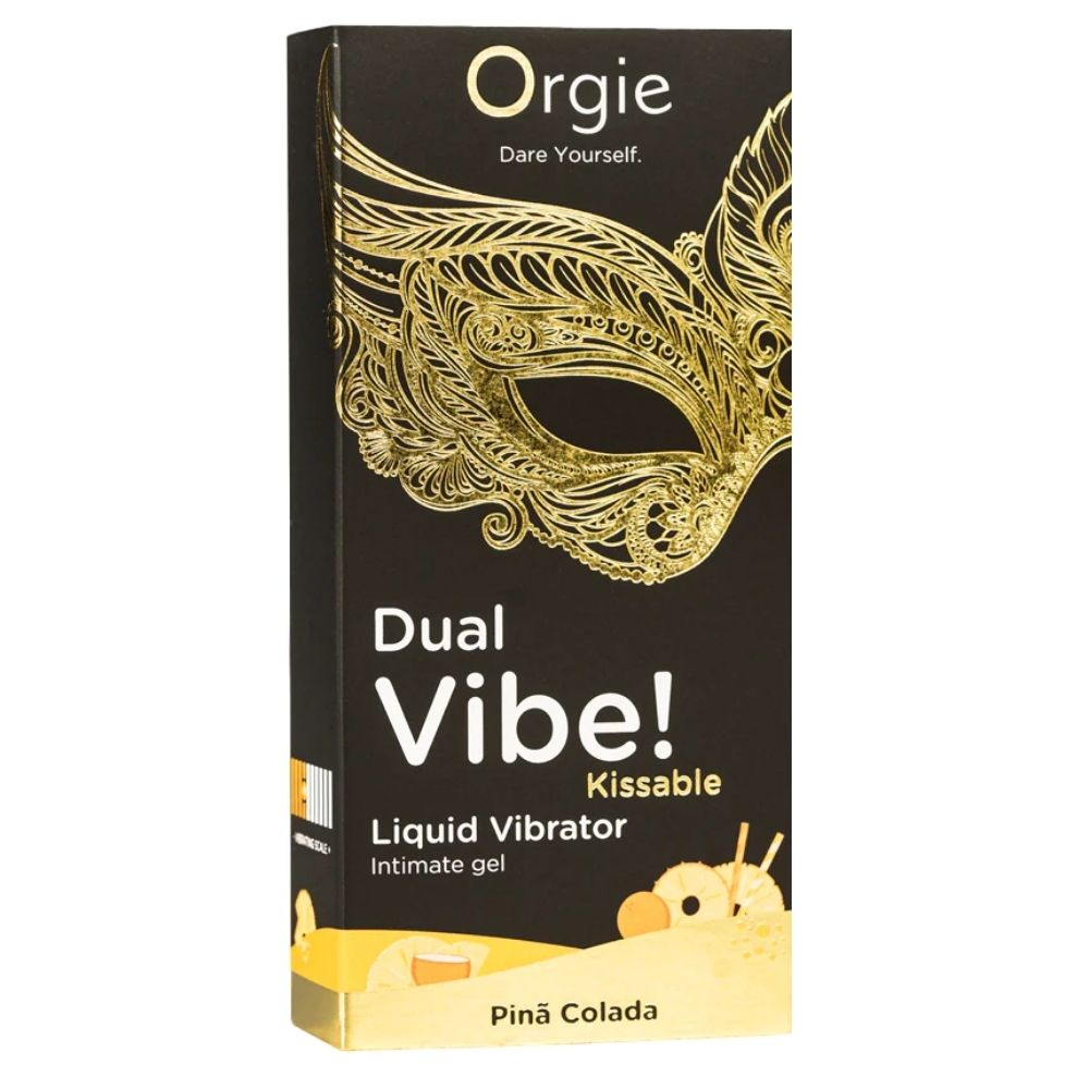 Orgie Dual Vibe Kissable Pina Colada Aromalı Likid Vibratör 15 Ml.