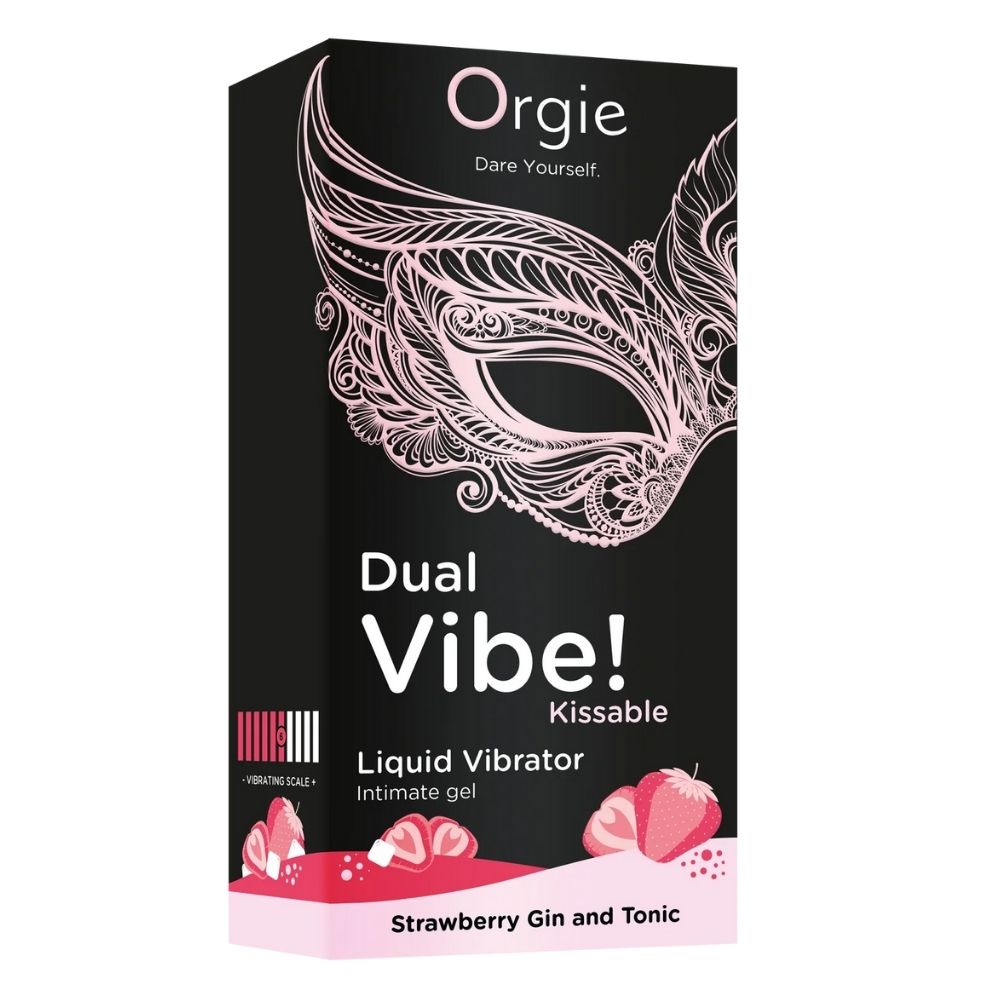 Orgie Dual Vibe Kissable Çilek Aromalı Likid Vibratör 15 Ml.