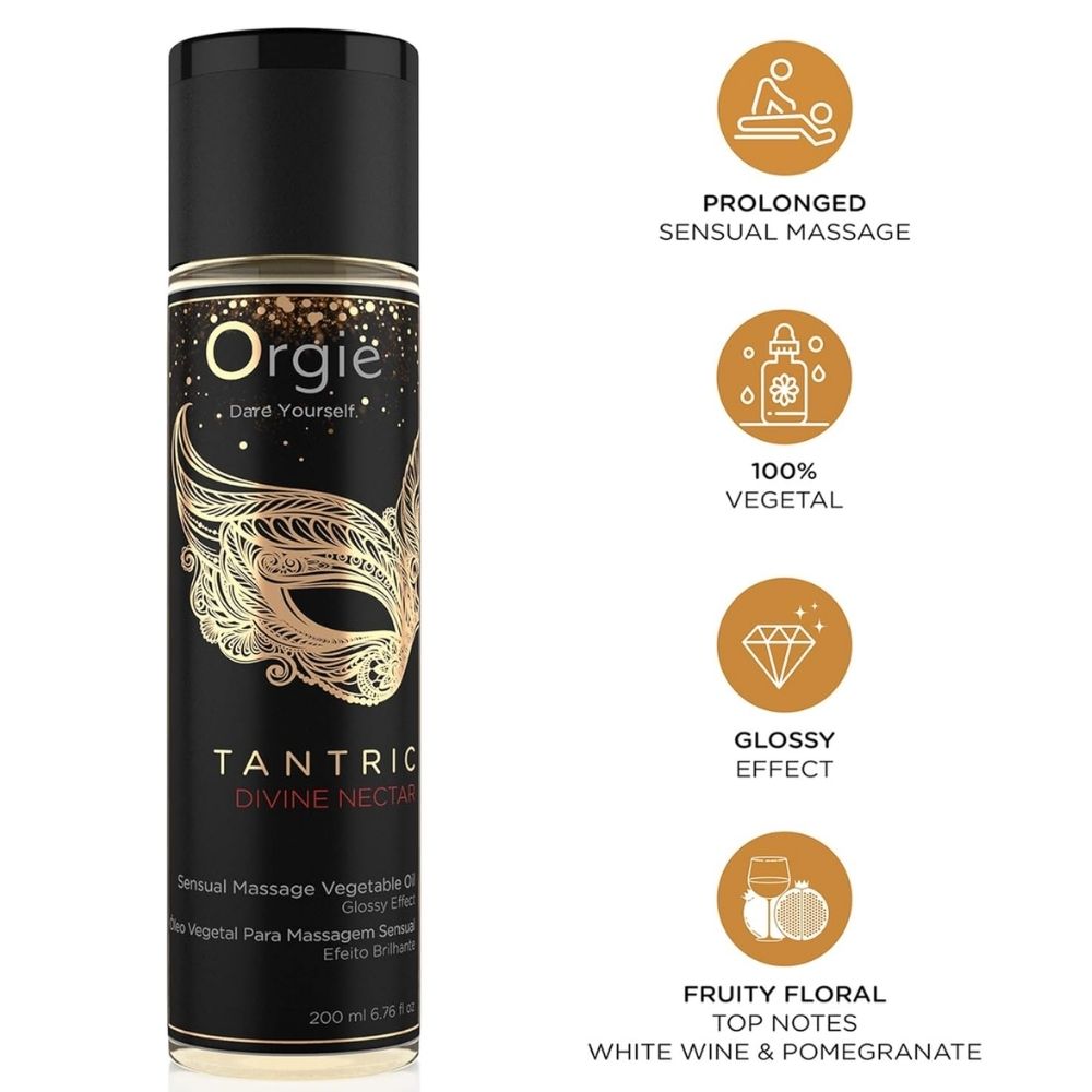 Orgie Tantric Divine Nectar Aromalı Şehvetli Masaj Yağı 200 Ml.