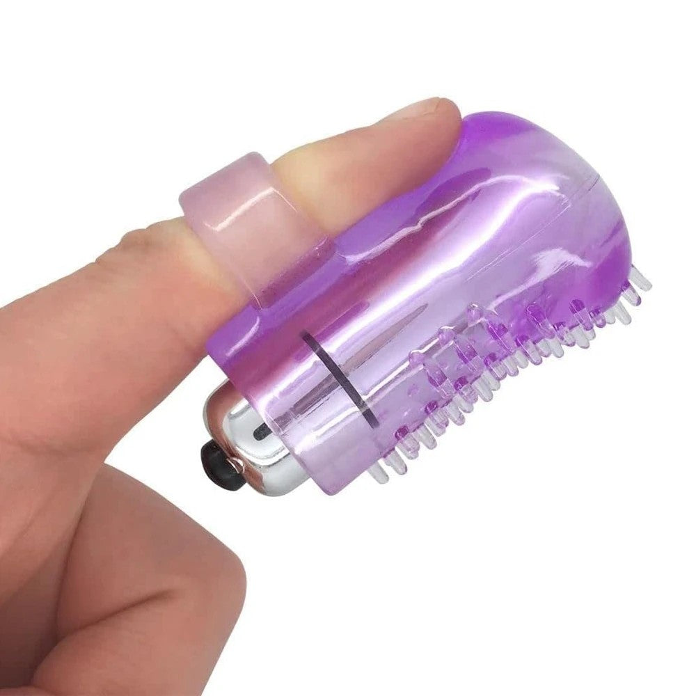 Finger Vibe Silicone Tırtıklı Parmak Vibratör Purple
