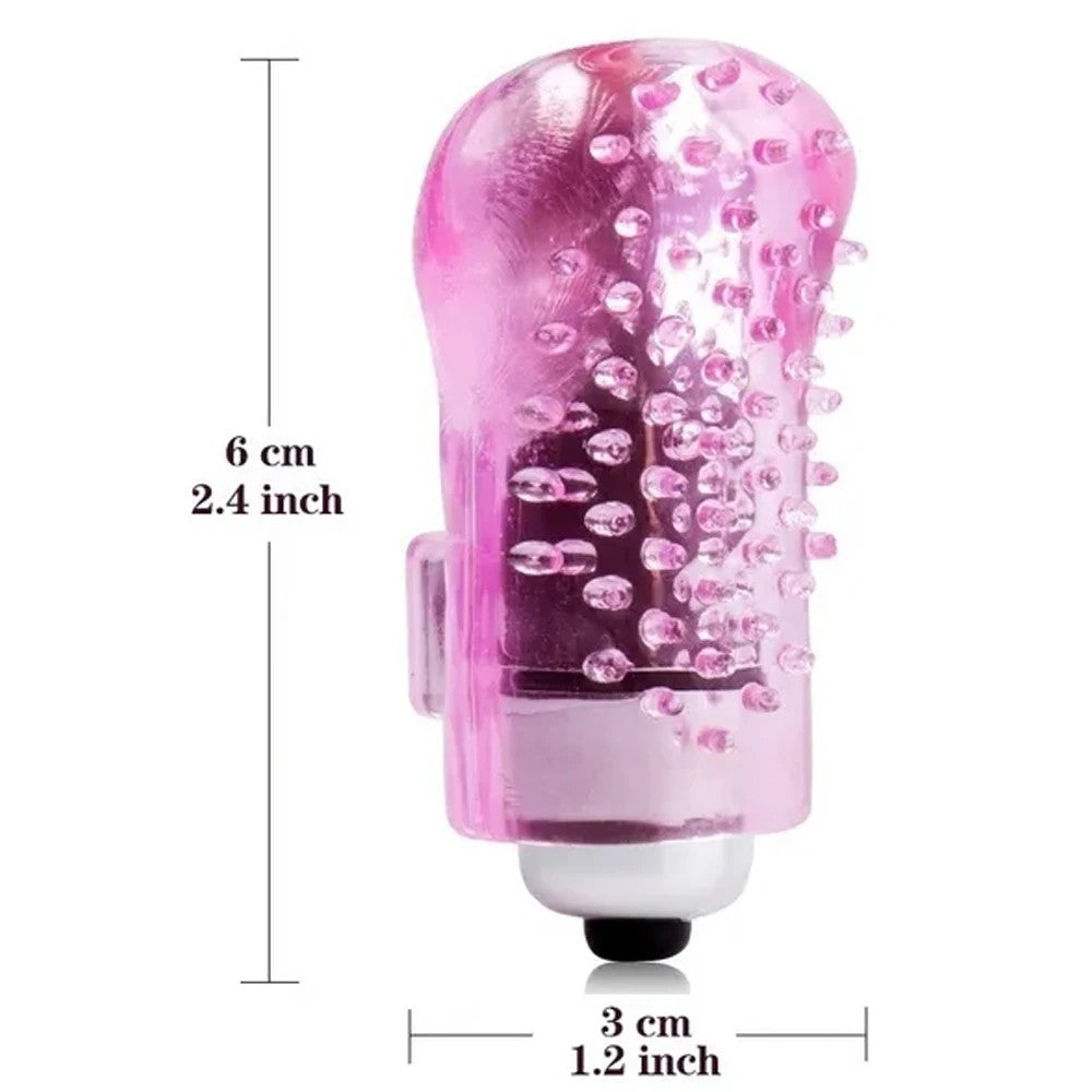 Finger Vibe Silicone Tırtıklı Parmak Vibratör Pink