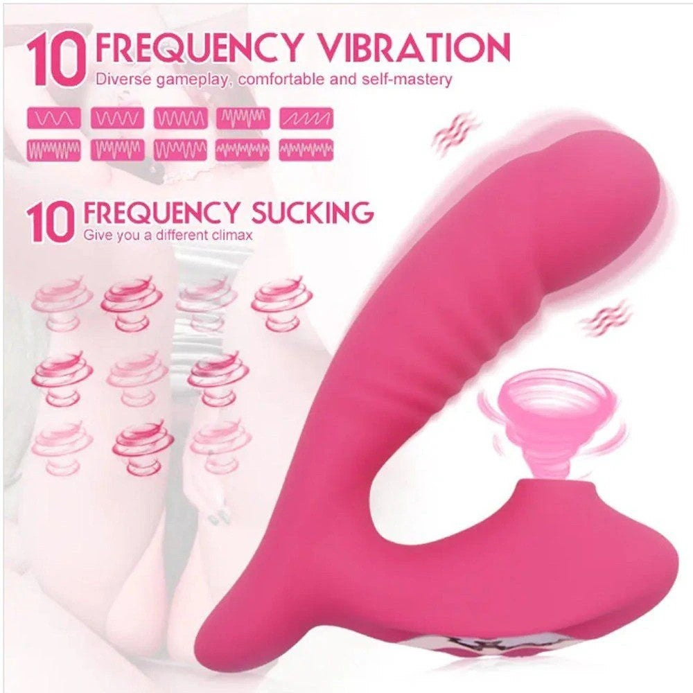Zenn Strong Suction G-spot Emiş Güçlü Vibrator Pink