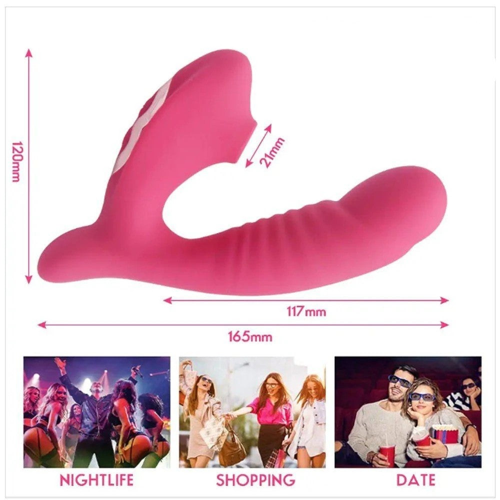 Zenn Strong Suction G-spot Emiş Güçlü Vibrator Pink