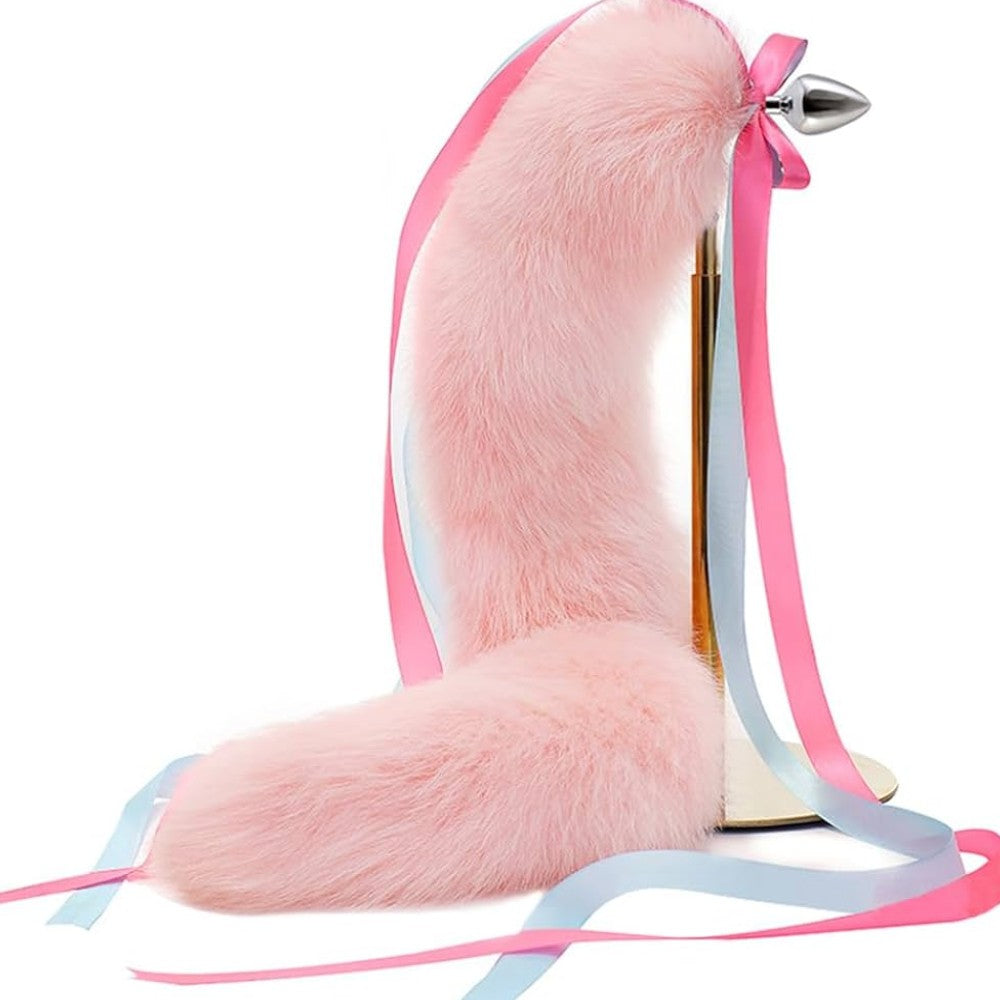 Fox Tail Butt Small Metal Kuyruklu Anal Plug Pink