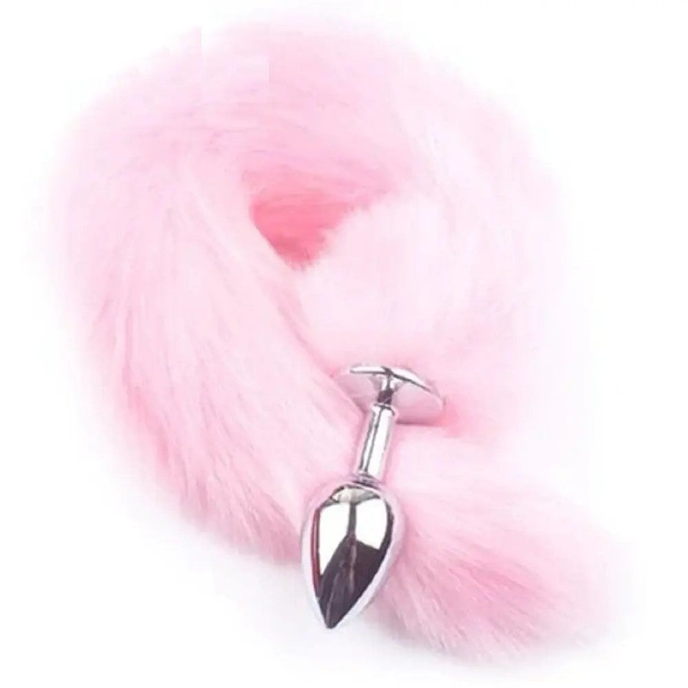 Fox Tail Butt Small Metal Kuyruklu Anal Plug Pink