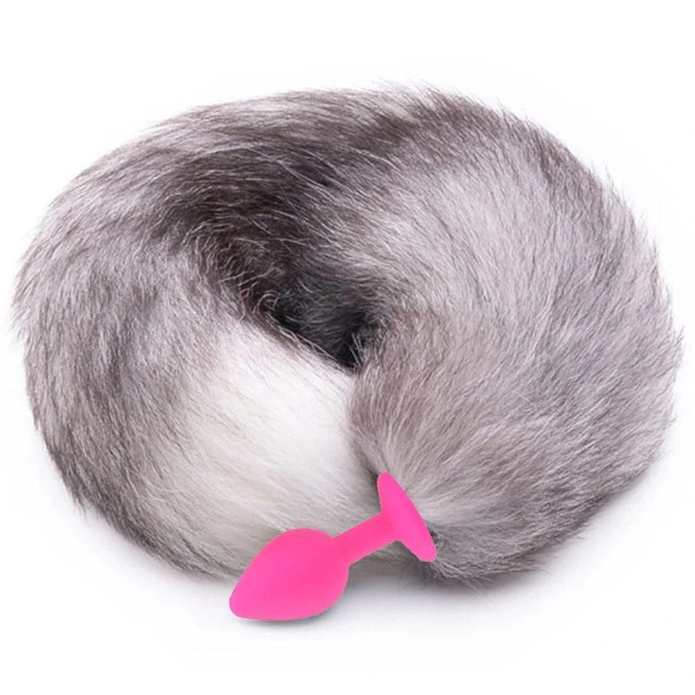 Anal Play Silicone Kuyruklu Anal Plug Pink