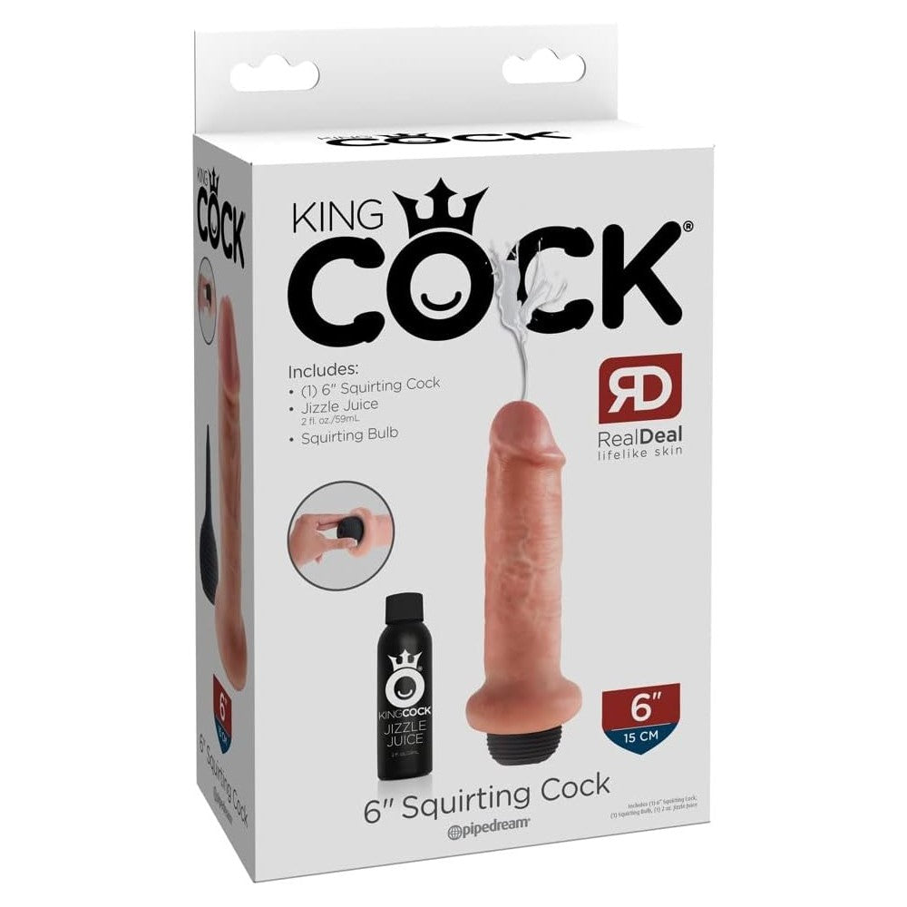 Pipedream King Cock Squirting 6'' Squirting Cock Boşalabilir Dildo