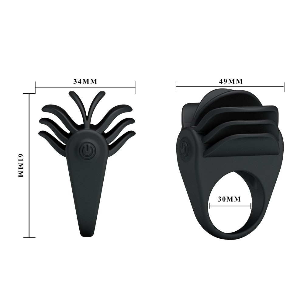 Pretty Love Chester Vibrating Clitoral Cock Ring Titreşimli Penis Halkası BI-210137