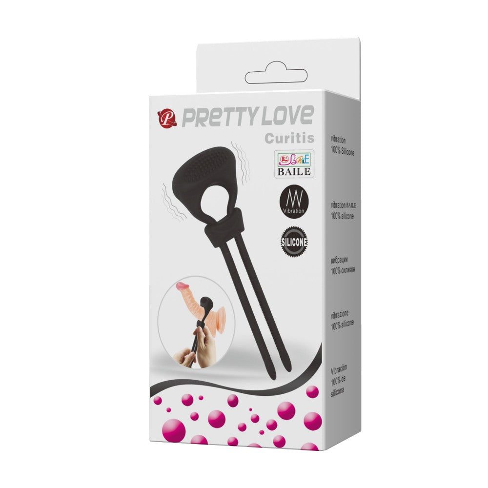 Pretty Love Curitis Ayarlanabilir Titreşimli Penis Halka ve Penis Kelepçesi BI-210138