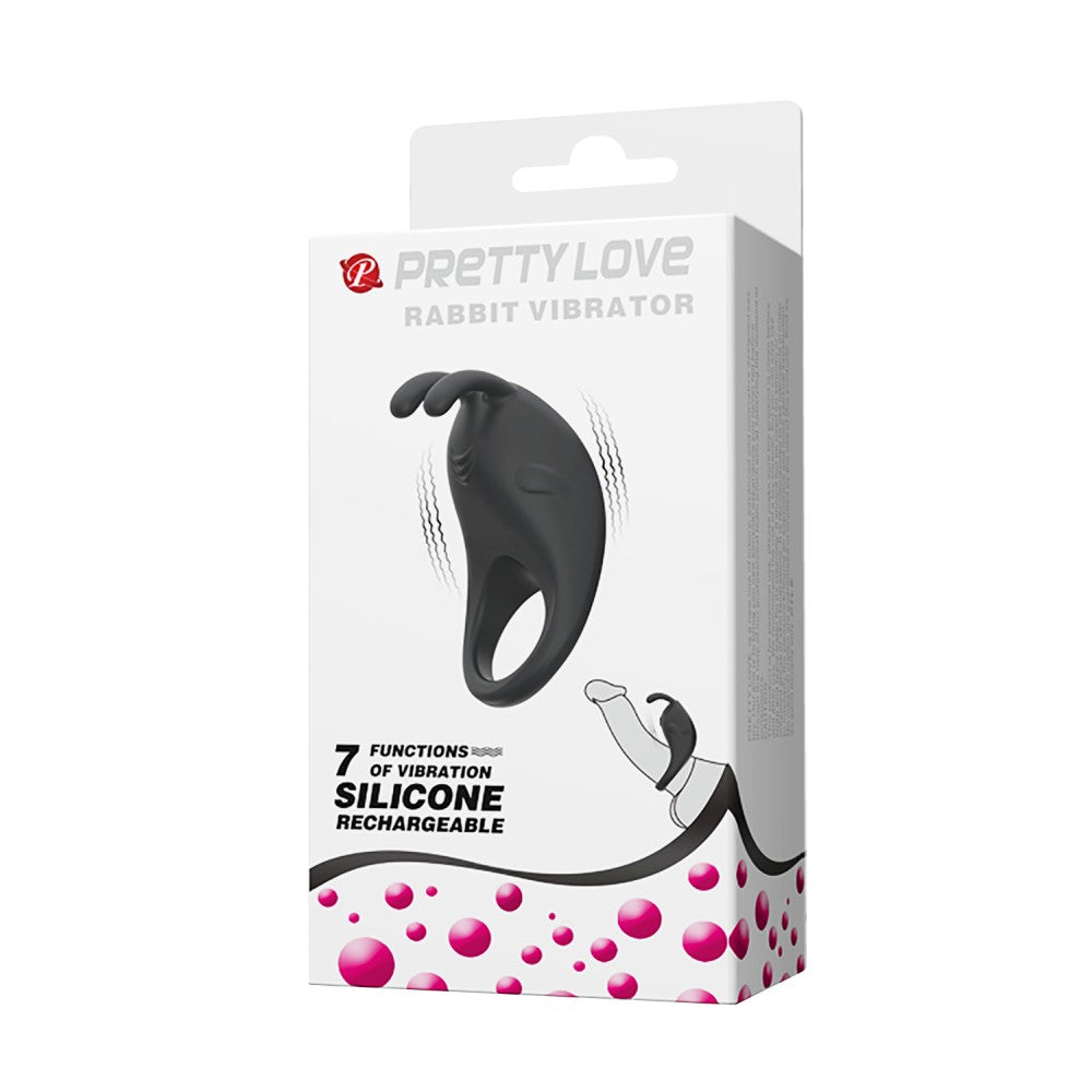 Pretty Love Rabbit Vibrator Cock Ring Titreşimli Penis Halkası BI-210152