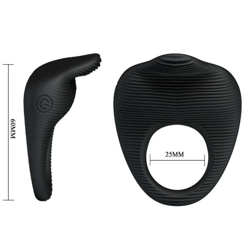 Pretty Love Thimble Vibrating Clitoral Cock Ring Titreşimli Penis Halkası BI-210142