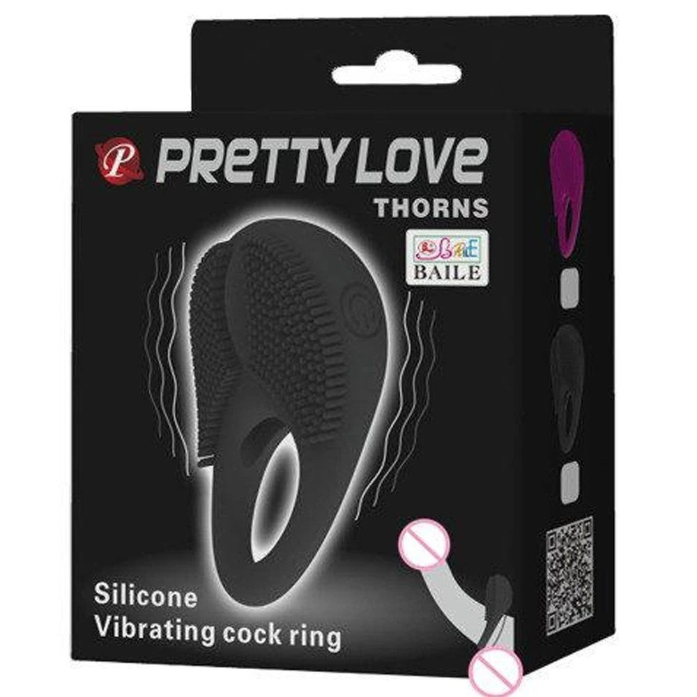 Pretty Love Thorns Tırtıklı Titreşimli Penis Halkası BI-2101111