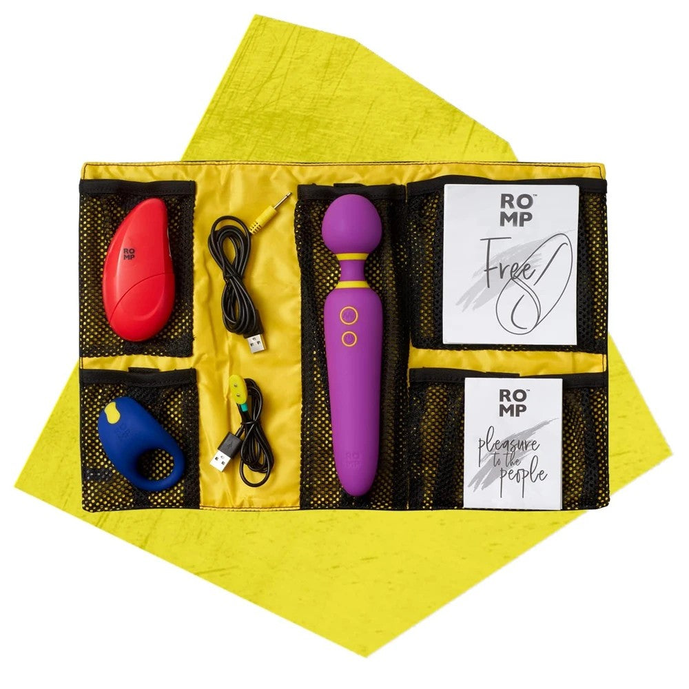 Romp Pleasure Kit Çiftlere Özel Vibratör ve Penis Halkası Set