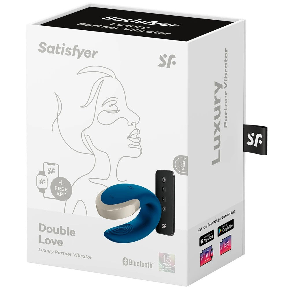 Satisfyer Double Love Telefon Kontrollü Partner Vibratör Blue