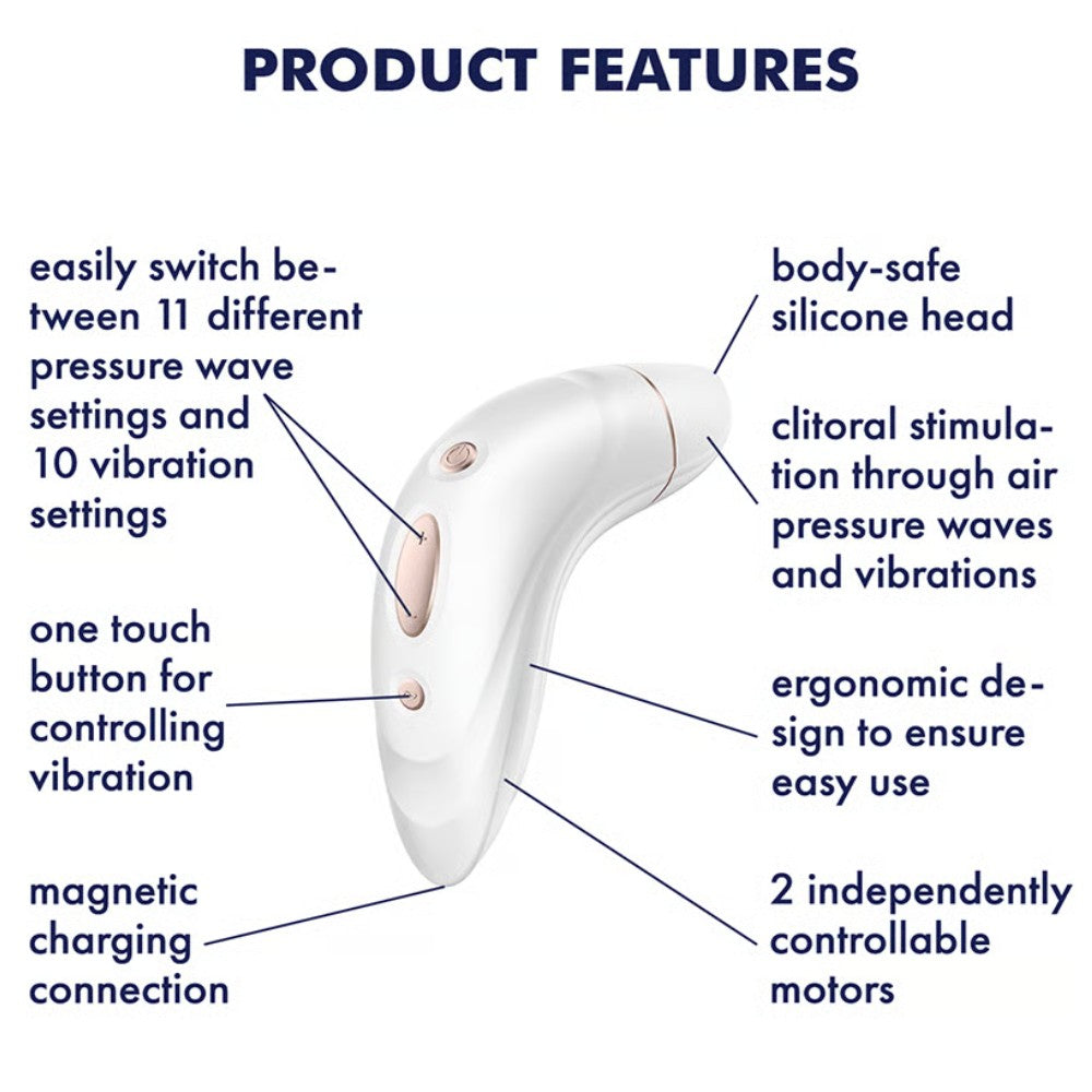 Satisfyer Pro 1 + Plus Air Pulse Stimulator and Vibration Emiş Güçlü Vibrator