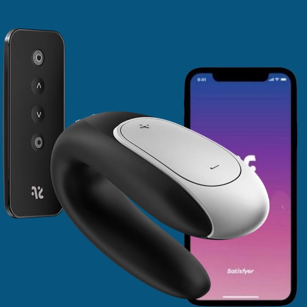Satisfyer Double Fun Telefon Kontrollü Partner Vibrator Black