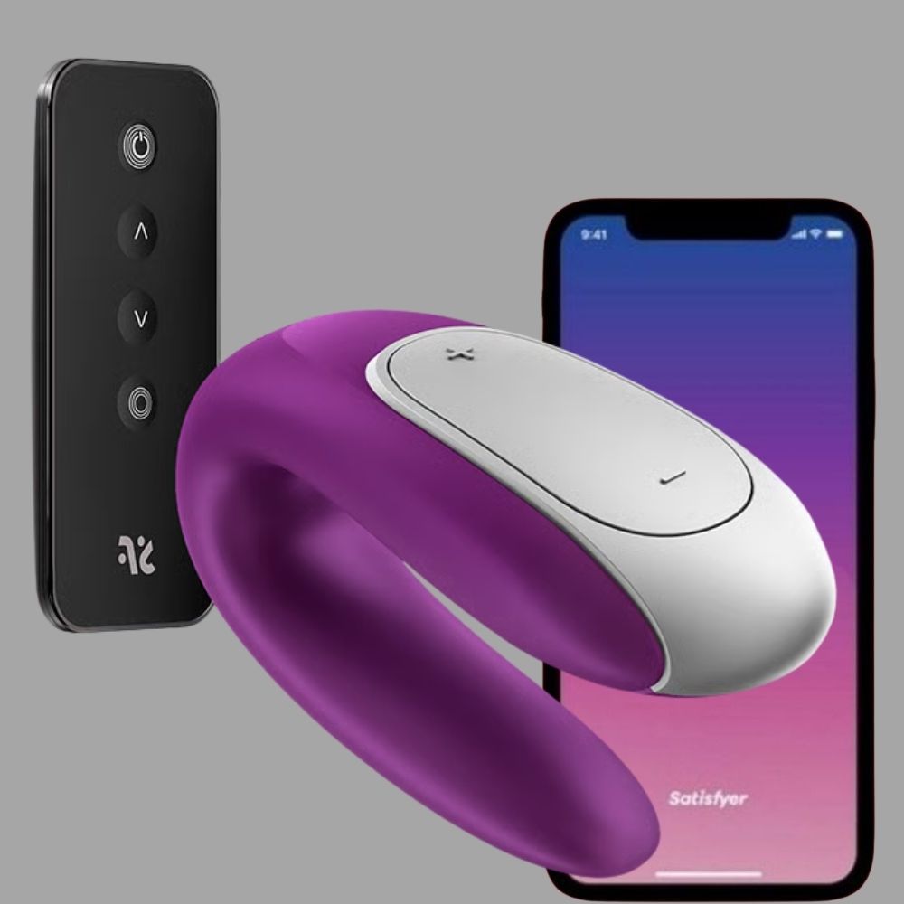 Satisfyer Double Fun Telefon Kontrollü Partner Vibrator Purple