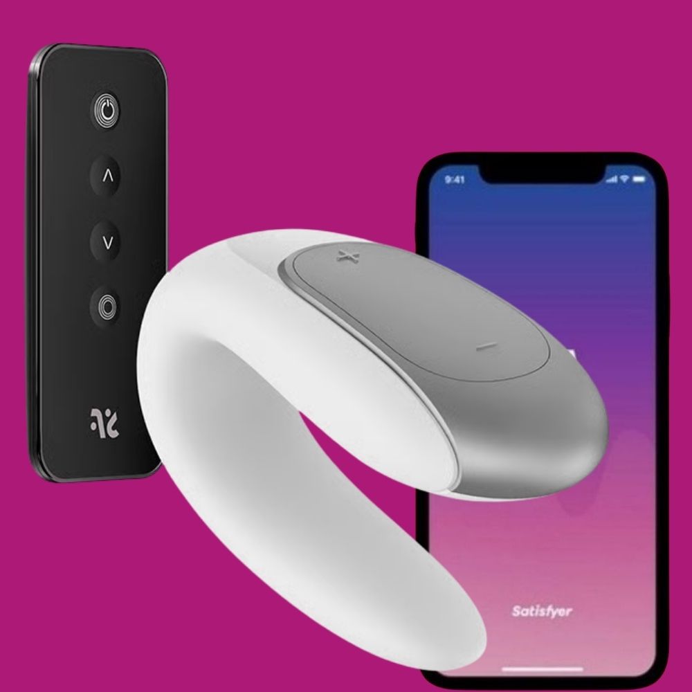 Satisfyer Double Fun Telefon Kontrollü Partner Vibrator White