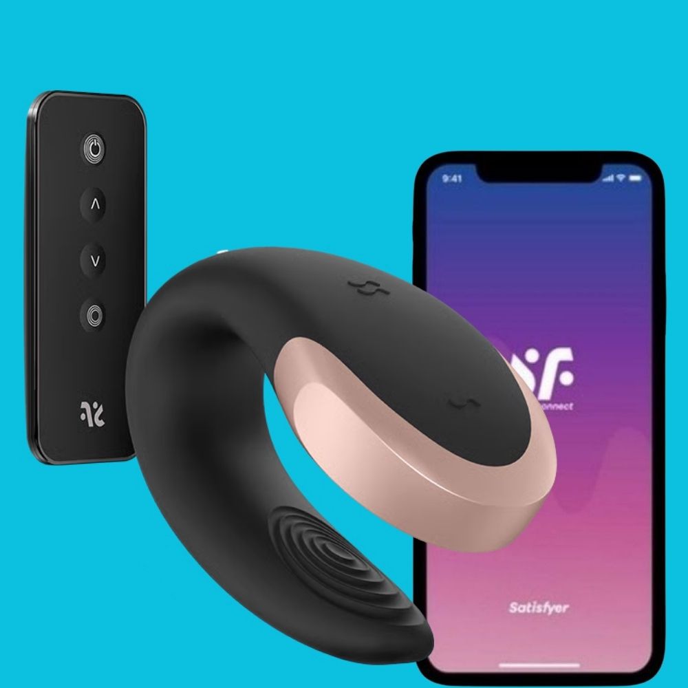 Satisfyer Double Love Telefon Kontrollü Partner Vibratör Black