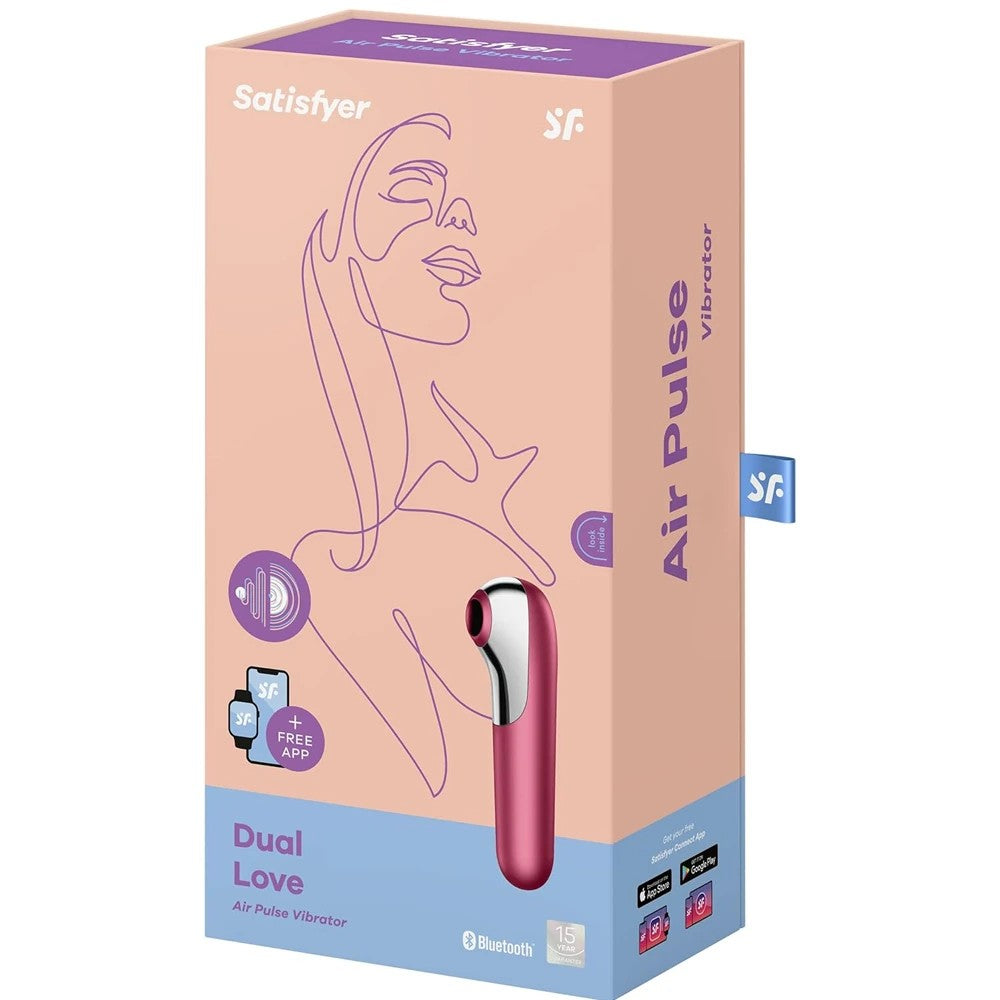 Satisfyer Dual Love Telefon Kontrollü Emiş Güçlü Vibratör Red