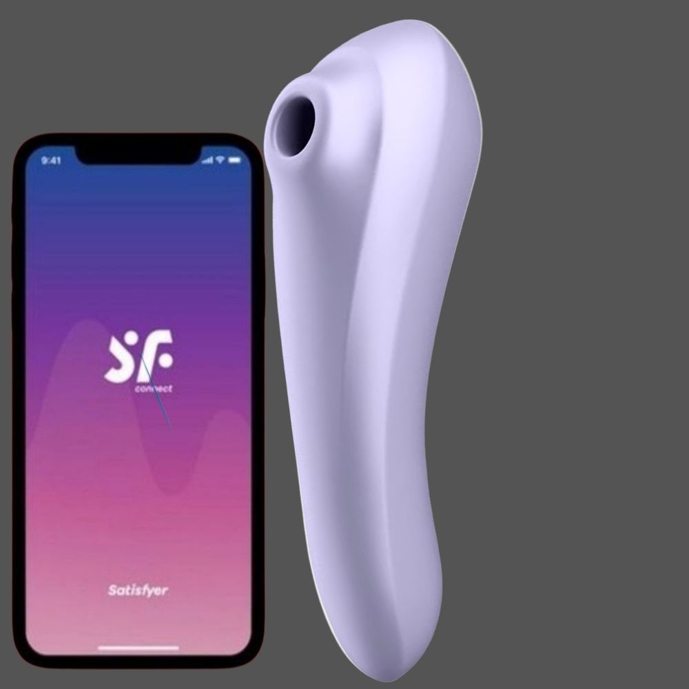 Satisfyer Dual Pleasure Telefon Kontrollü Emiş Güçlü Vibratör Lilac