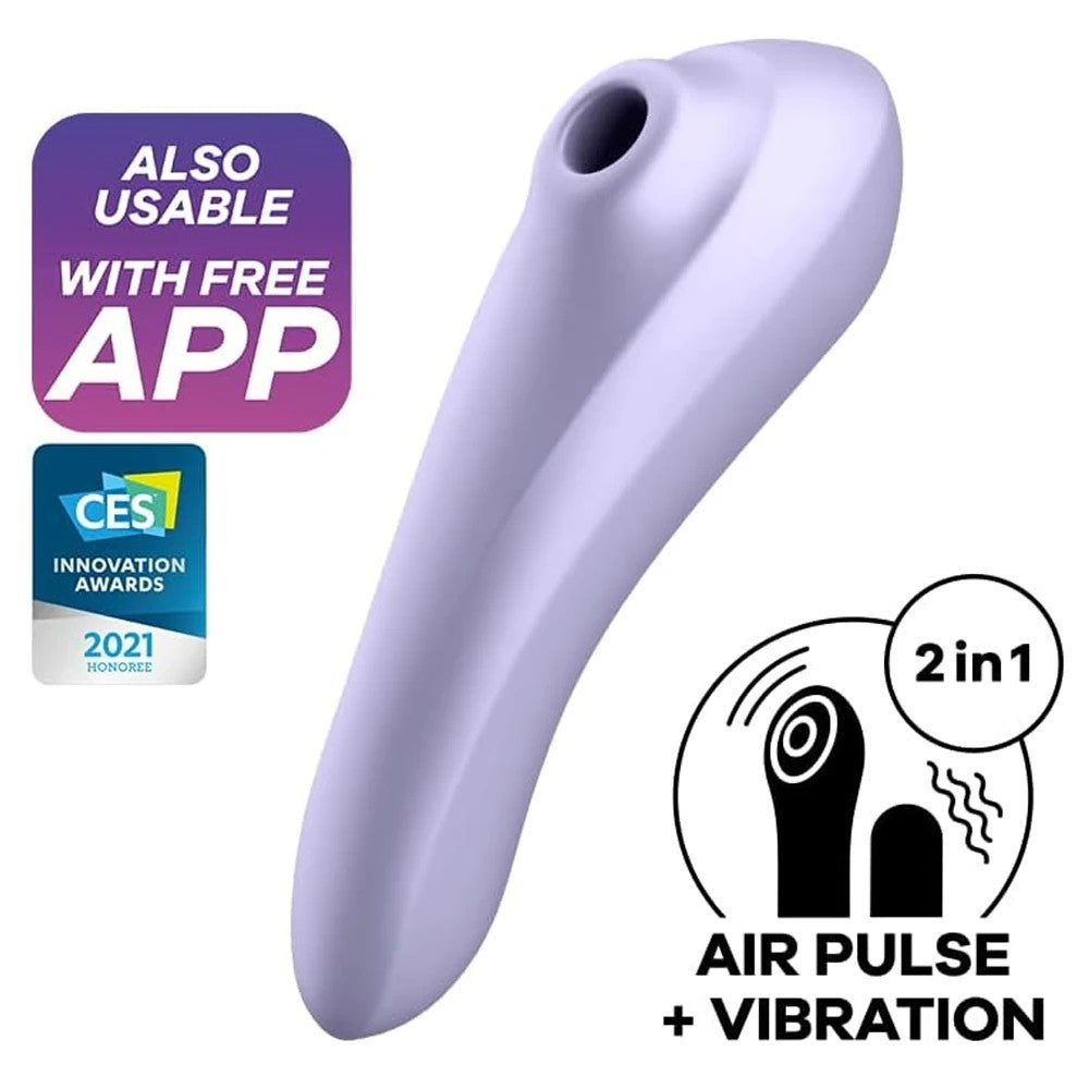 Satisfyer Dual Pleasure Telefon Kontrollü Emiş Güçlü Vibratör Lilac