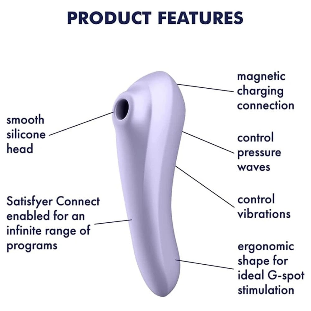 Satisfyer Dual Pleasure Telefon Kontrollü Emiş Güçlü Vibratör Lilac