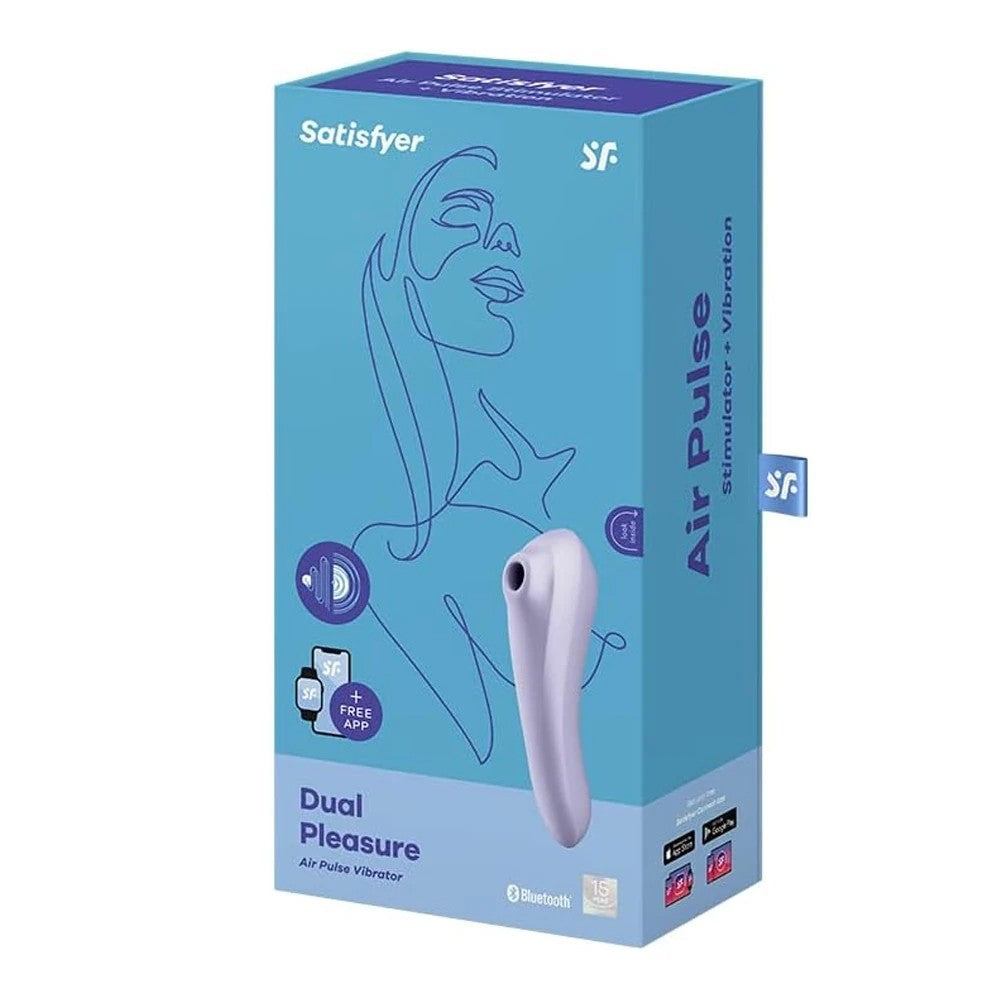 Satisfyer Dual Pleasure Telefon Kontrollü Emiş Güçlü Vibratör Lilac