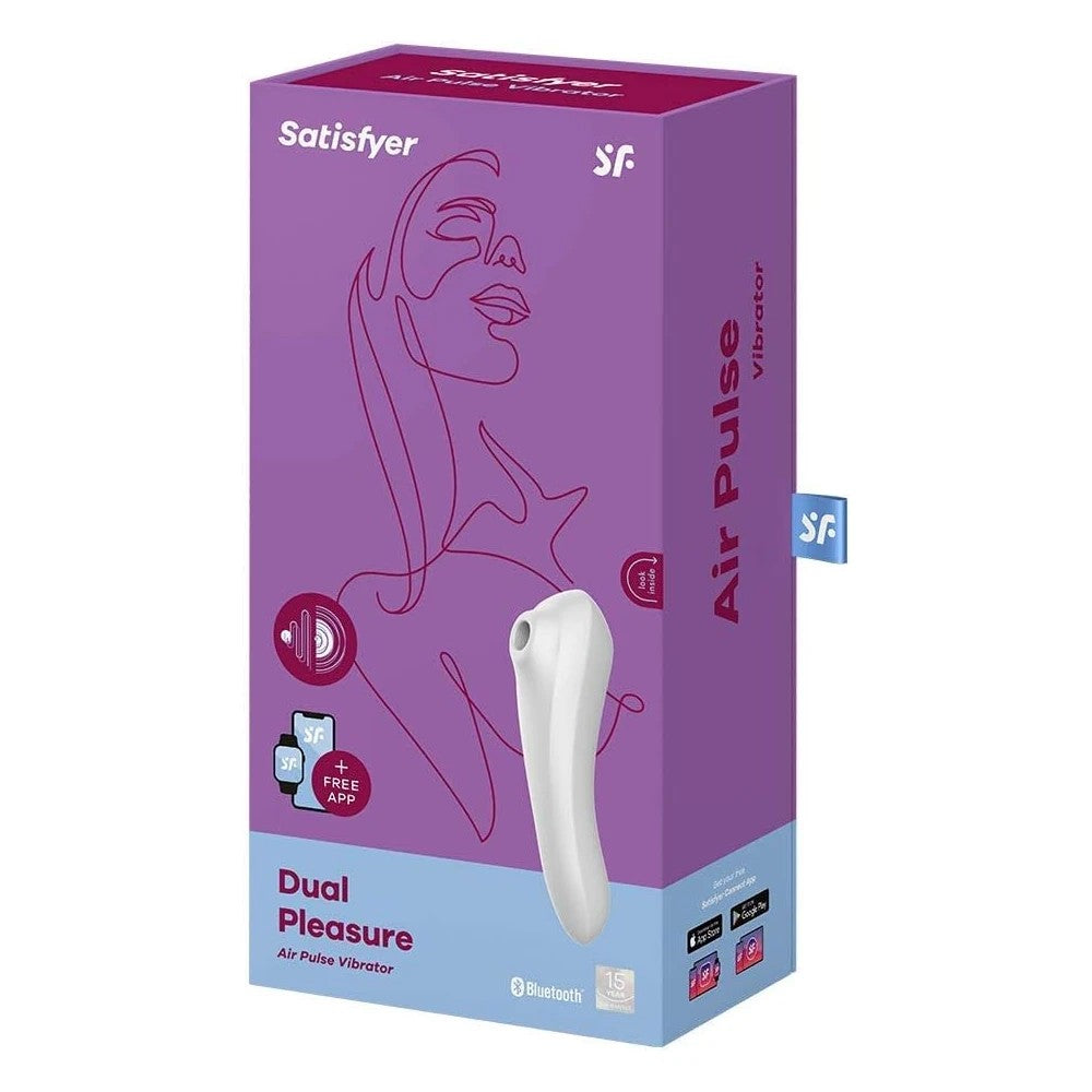Satisfyer Dual Pleasure Telefon Kontrollü Emiş Güçlü Vibratör White