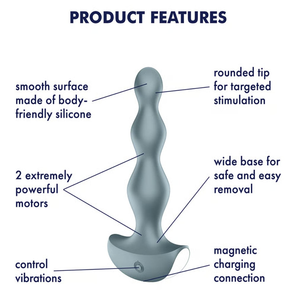 Satisfyer Lolli Plug 2 Boğumlu Anal Vibratör İce Blue