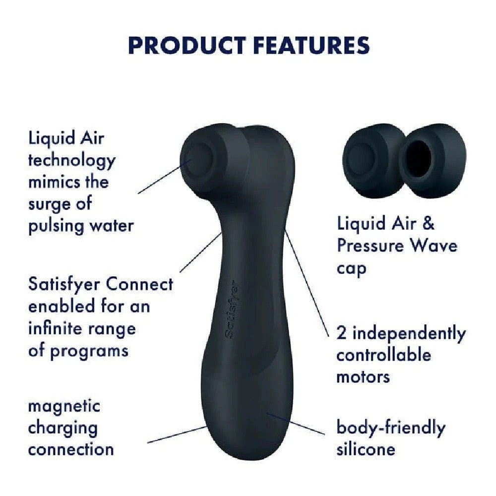 Satisfyer Pro 2 Generation 3 Pressure Wave Telefon Kontrollü Emiş Vibratör Black