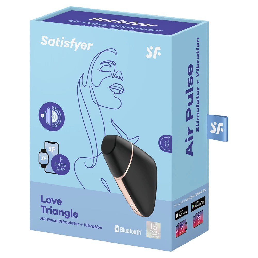 Satisfyer Love Triangle Telefon Kontrollü Emiş Güçlü Vibratör Black