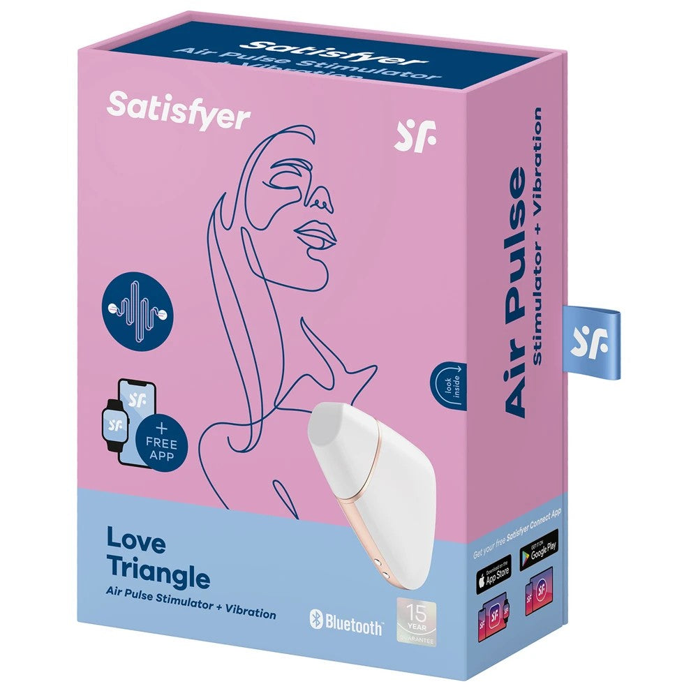 Satisfyer Love Triangle Telefon Kontrollü Emiş Güçlü Vibratör White