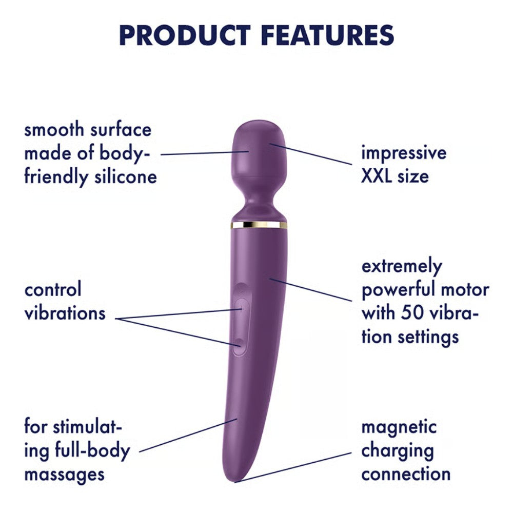 Satisfyer Wand-Er Woman 50 Mod Masaj Wand Vibrator Purple