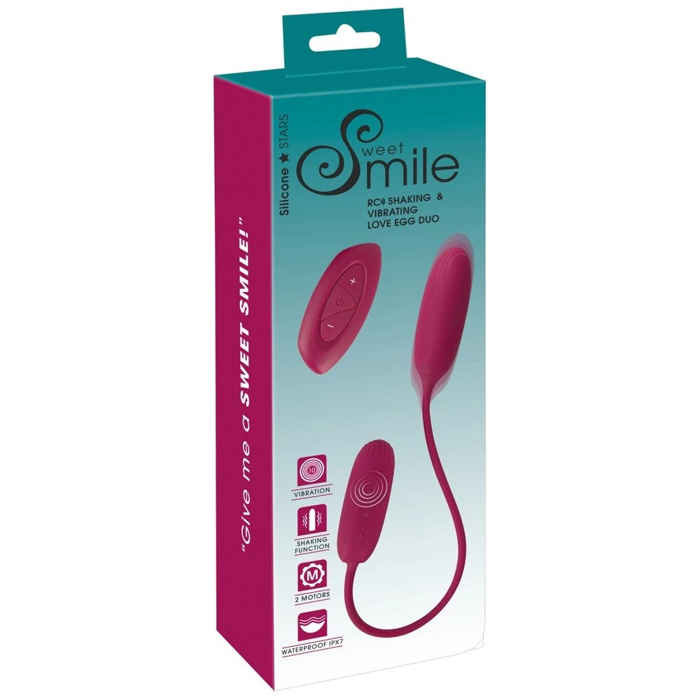 Sweet Smile RC Shaking & Vibrating Love Egg Duo Hareketli Mini Vibratör