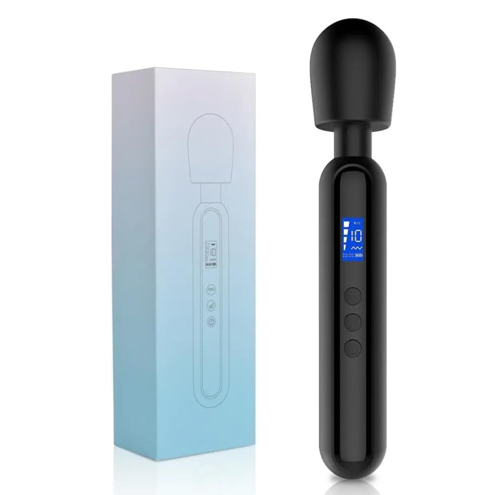 Shumix Oem Ultra Güçlü Slike Silikon Masaj Wand Vibrator Black