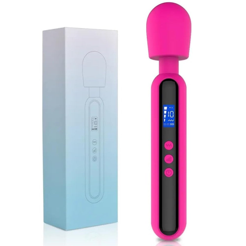 Shumix Oem Ultra Güçlü Slike Silikon Masaj Wand Vibrator Pink