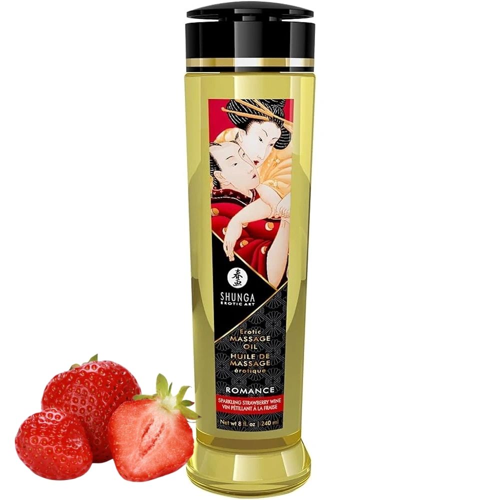 Shunga Erotic Massage Oil Sensation Strawberry Masaj Yağı 240 ml