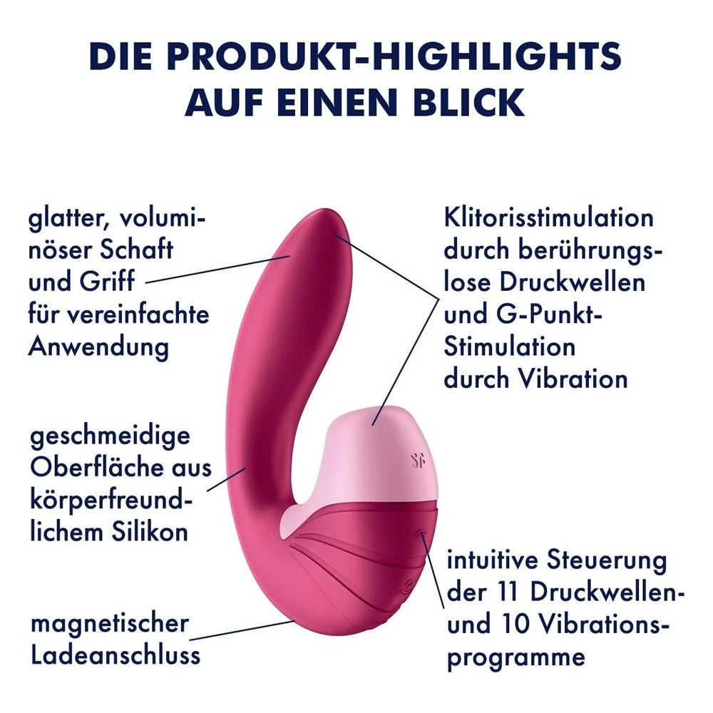 Satisfyer Supernova Insertable Double Emiş Güçlü Vibrator Bordeaux