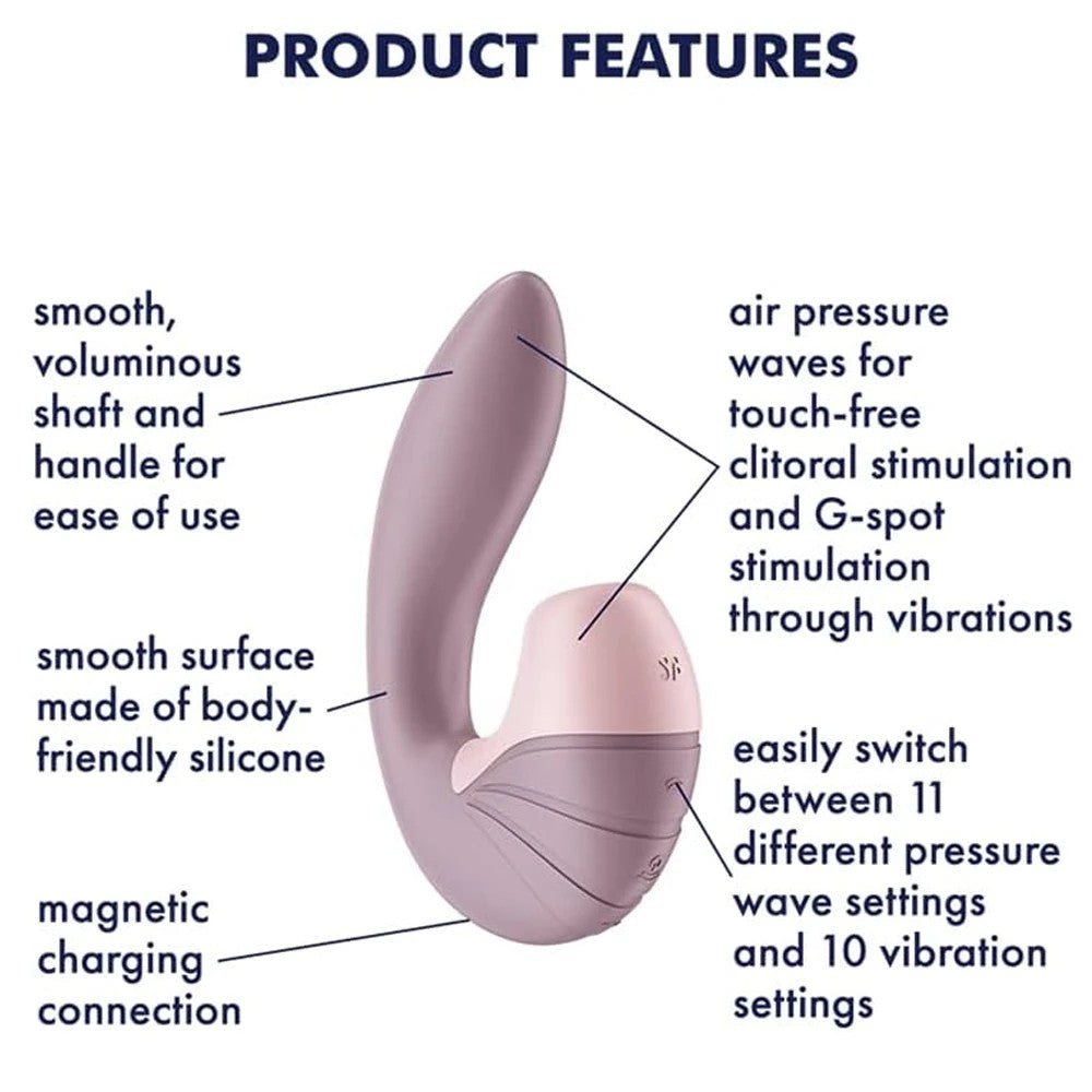 Satisfyer Supernova Insertable Double Emiş Güçlü Vibrator Old Rose