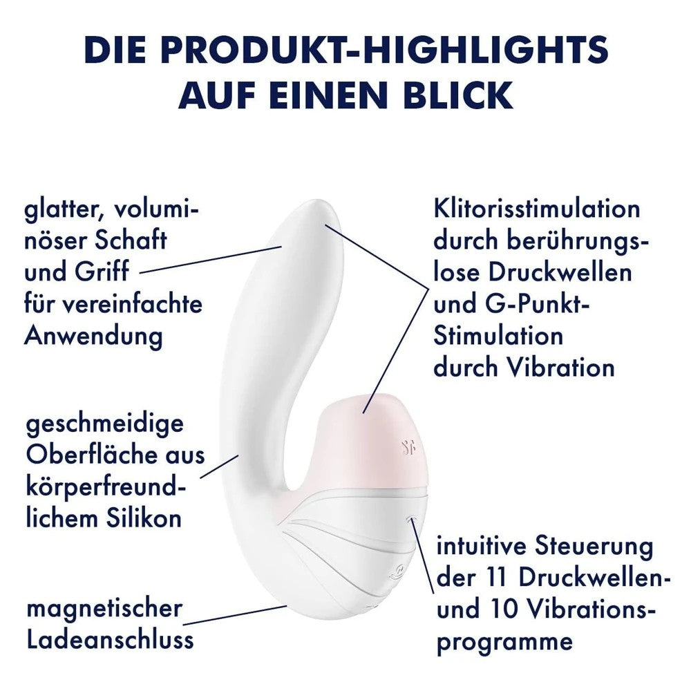 Satisfyer Supernova Insertable Double Emiş Güçlü Vibrator White