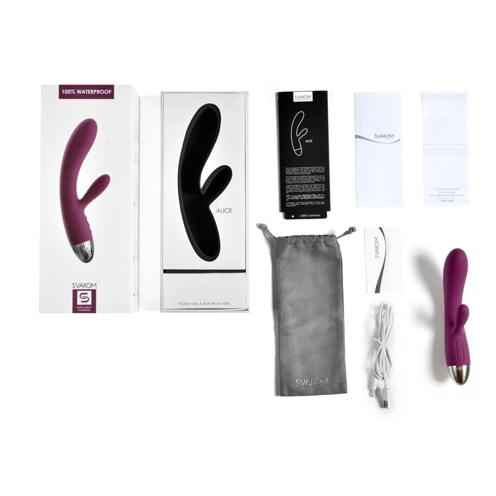 Svakom Alice Double Motor Rabbit Vibrator Violet