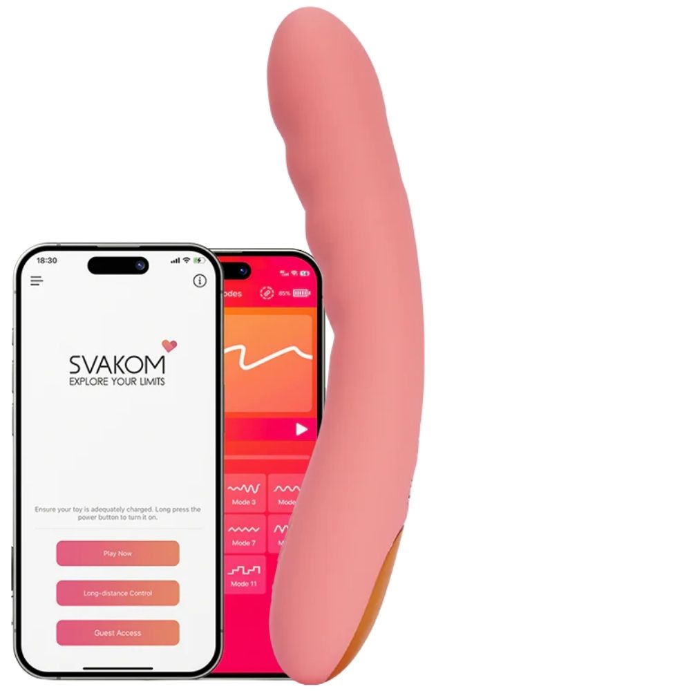 Svakom Ava Neo Interactive Thrusting Telefon Kontrollü Hareketli Vibrator Pink