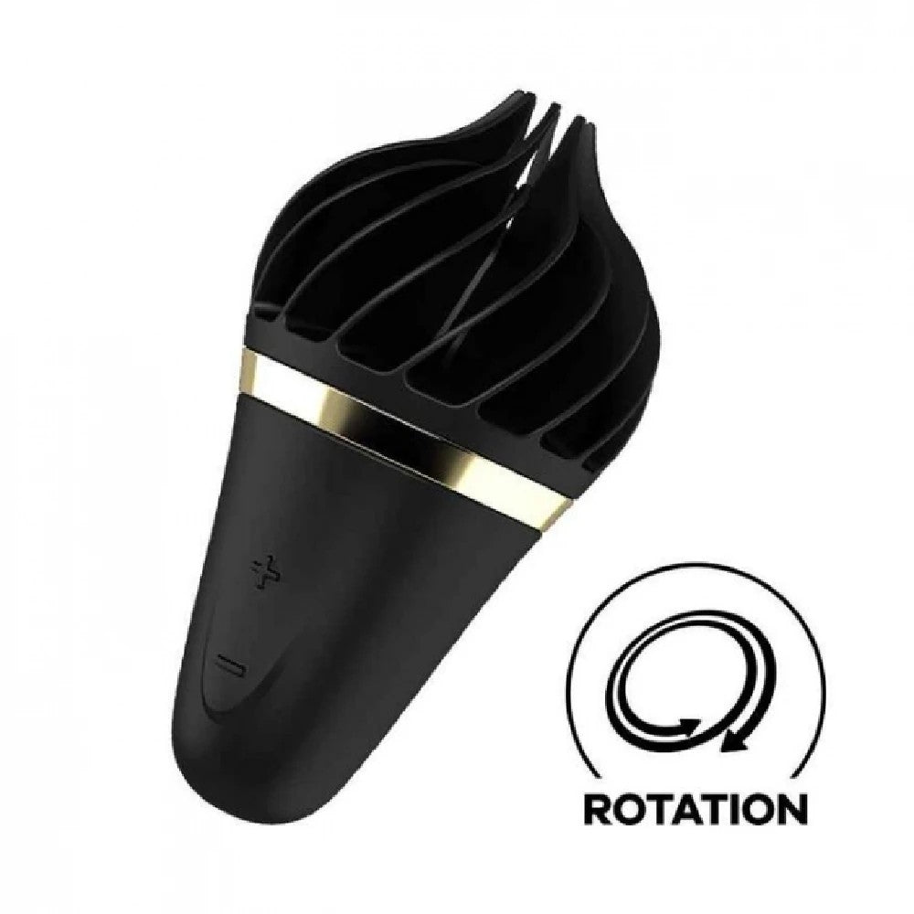 Satisfyer Sweet Treat Dönen Silikon Şarj Edilebilir Klitoral Vibratör Black