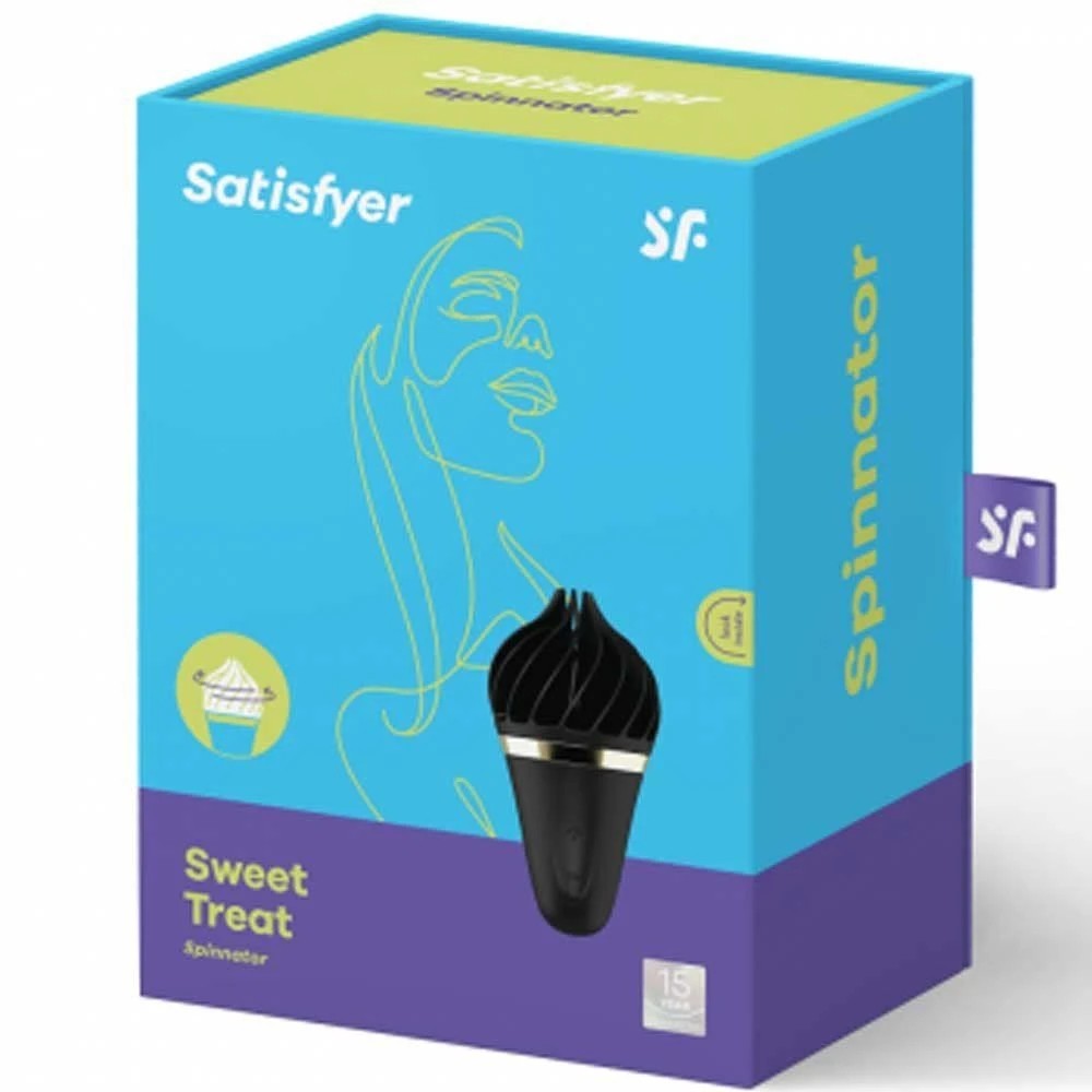 Satisfyer Sweet Treat Dönen Silikon Şarj Edilebilir Klitoral Vibratör Black
