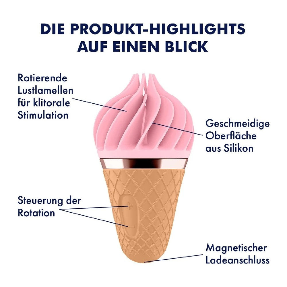 Satisfyer Sweet Treat Dönen Silikon Şarj Edilebilir Klitoral Vibratör Pink