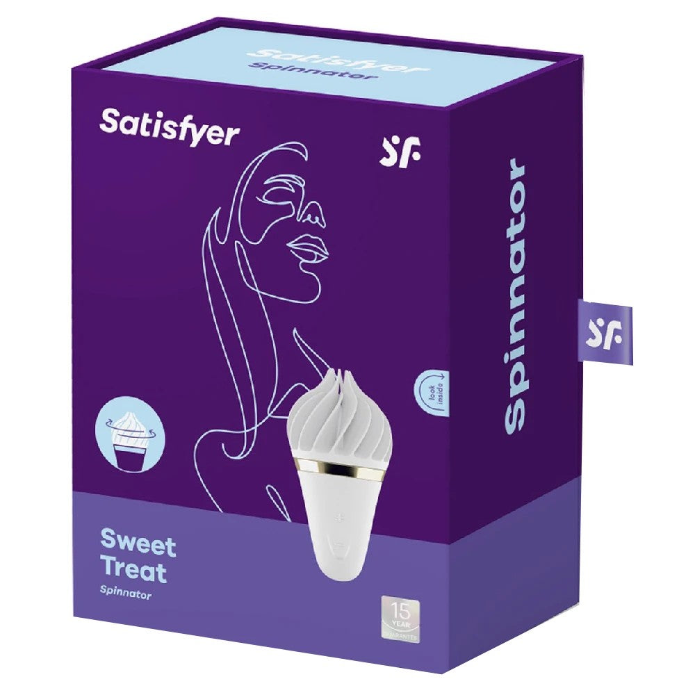 Satisfyer Sweet Treat Dönen Silikon Şarj Edilebilir Klitoral Vibratör White