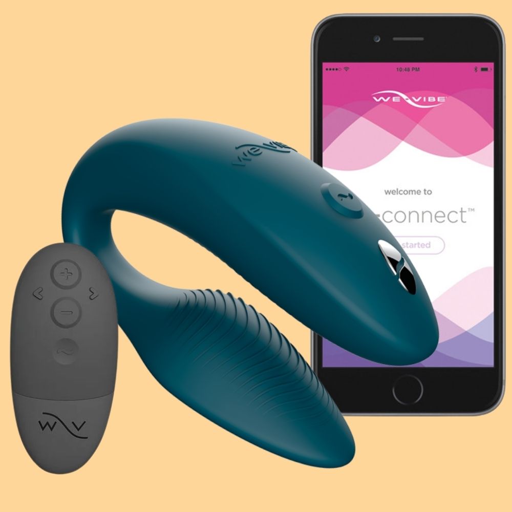 We-Vibe Sync 2 Remote App Controlled Couples Vibrator Green Velvet