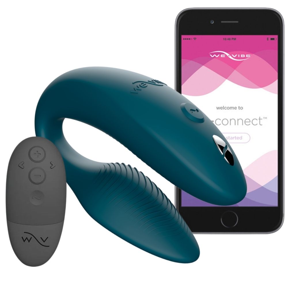 We-Vibe Sync 2 Remote App Controlled Couples Vibrator Green Velvet